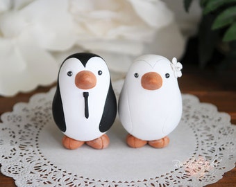 Penguin Wedding Cake Topper - Medium