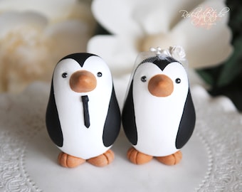 Penguin Cake Topper - Wedding - Medium