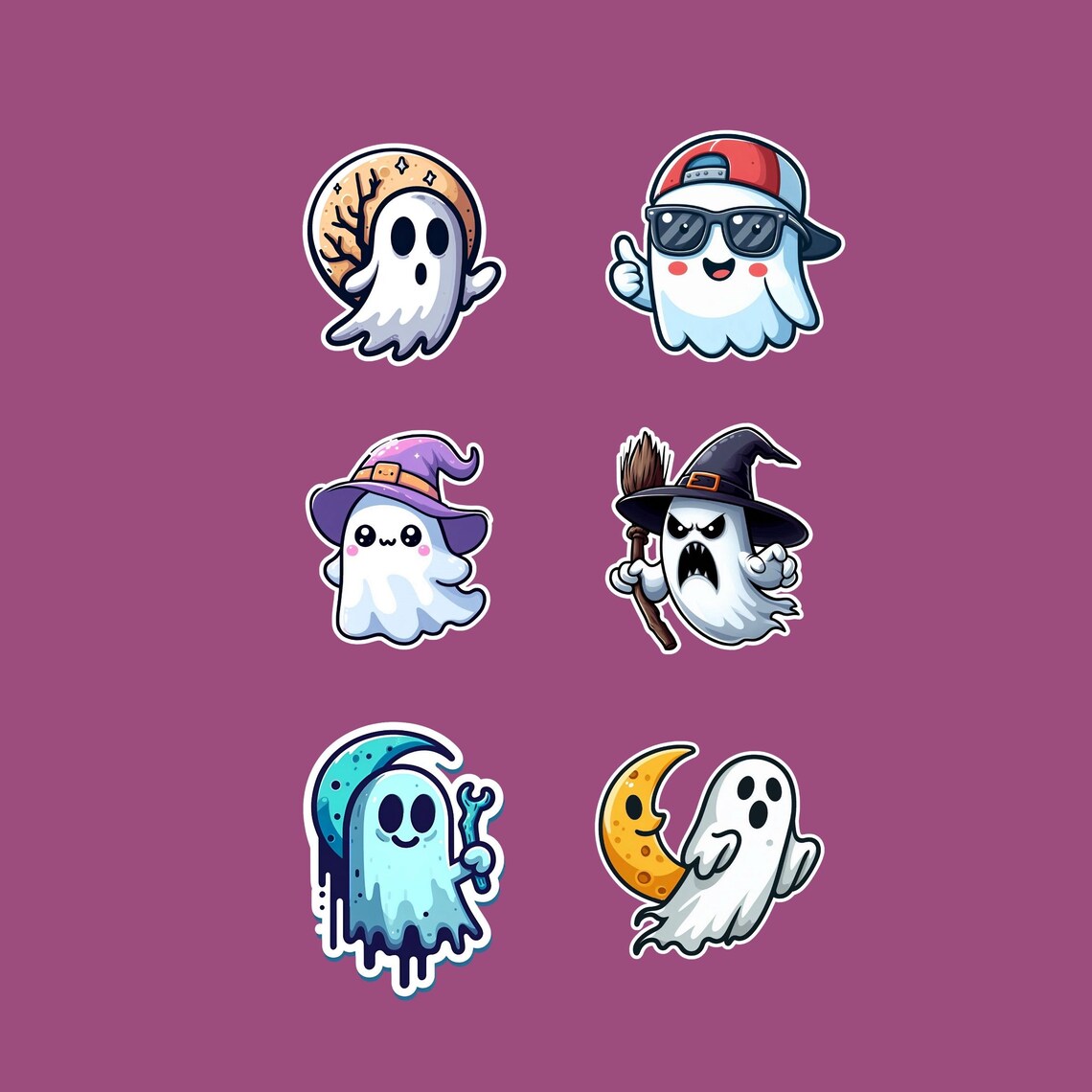 Off Ghost Sticker Ghosts Digital Download Stickers, Ghost Stickers PNG and PDF, Printable ...