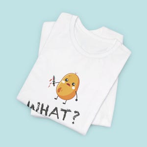 Murderous Potato with Knife, What? Design, Unisex Jersey Short Sleeve Tee