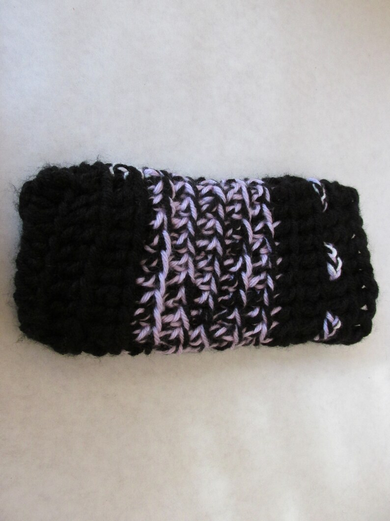 Purple and black reusable pouch