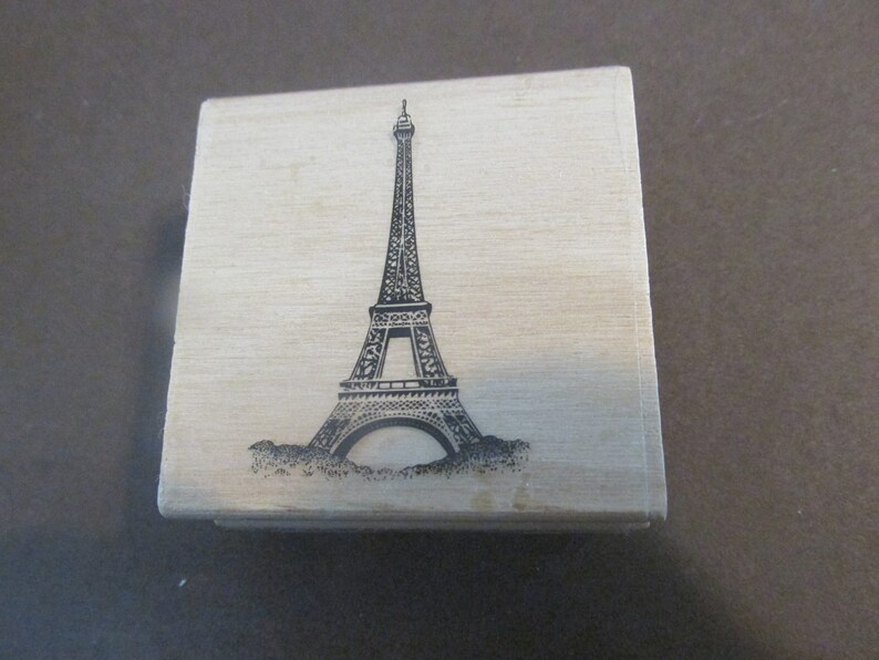 Eiffel tower rubber stamp
