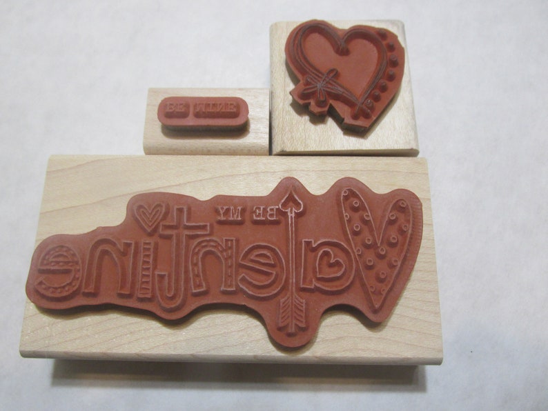 Valentine rubber stamps