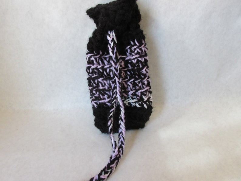 Purple and black reusable pouch