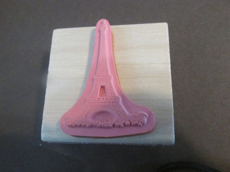 Eiffel tower rubber stamp