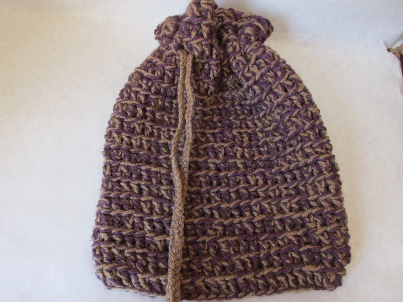 Purple and brown reusable gift bag