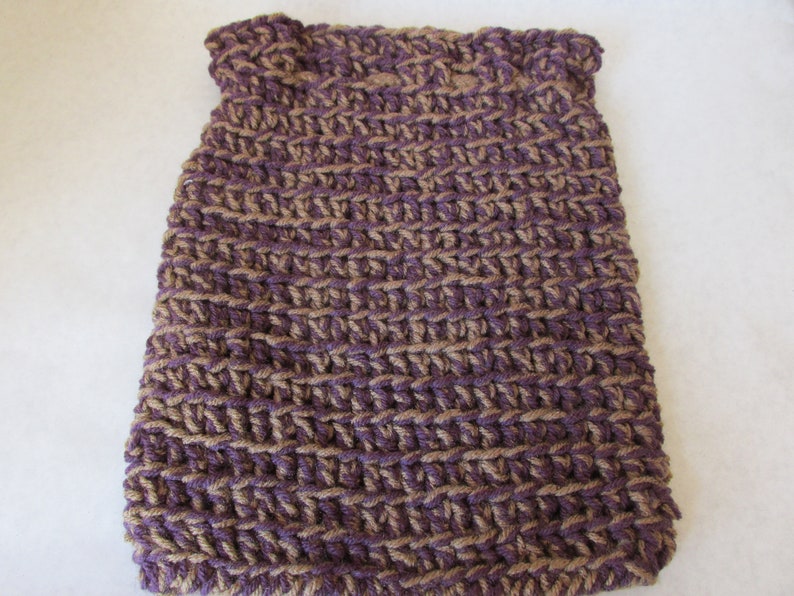 Purple and brown reusable gift bag