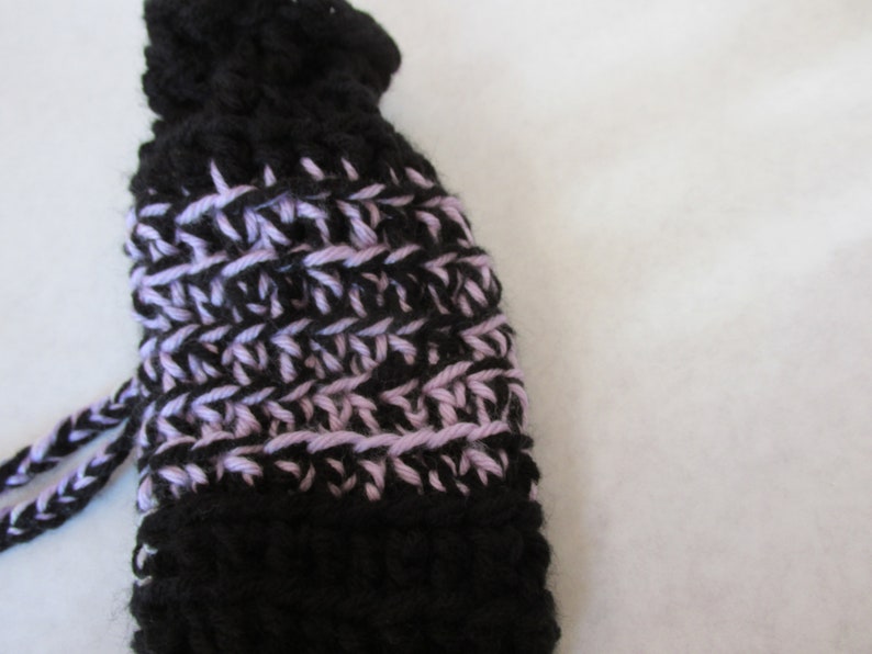 Purple and black reusable pouch