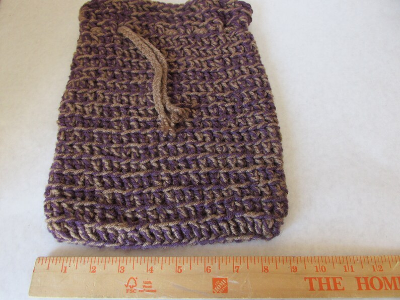 Purple and brown reusable gift bag