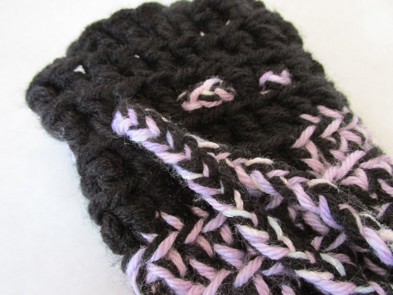 Purple and black reusable pouch