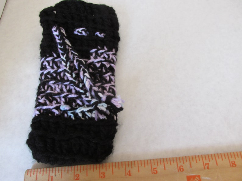 Purple and black reusable pouch
