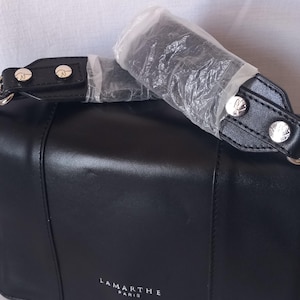 LAMARTHE PARIS schwarze Ledertasche Neu