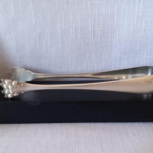 Christofle silver-plated bear paw sugar tongs