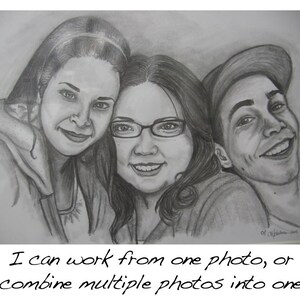 Custom Portrait Order Your Personalized, Hand-Drawn Portrait 11x14 art Special Gift Idea image 4