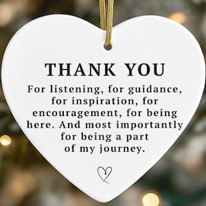 Thank You Keepsake, Personalised Thank You Gift, To Say Thank You, Ceramic Heart Keepsake, Thank You Present, Coworker Gift, Gift For Friend