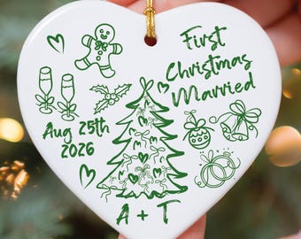 First Christmas Married Ornament, Mr And Mrs Ornament