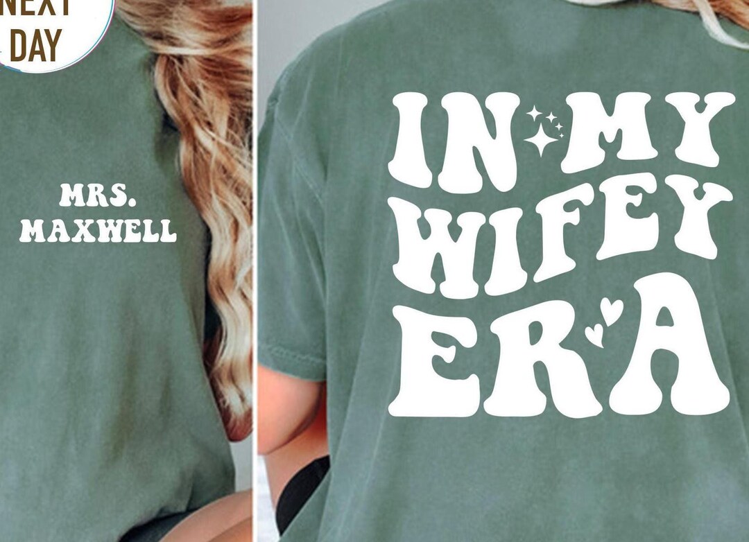In My Wifey Era Shirt, Custom Wifey Shirt, Trendy Comfort Colors Pocket ...
