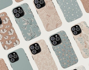 Vintage Floral Phone Case for iPhone 16/15/14/13 Pro/Plus/Pro Max, Samsung Galaxy S24/S23/S22/S21,  Aesthetic iPhone Case, Cute Phone Cover