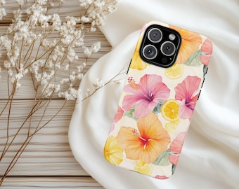 Floral Hibiscus Phone Case: Tropical Watercolor Design