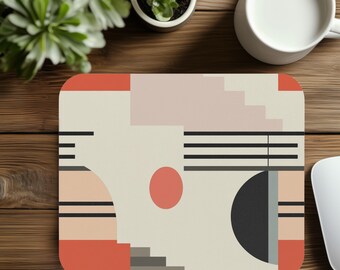 Rectangle Mouse Pad, Abstract modern patterns, Minimalist and stylish, Desk Decor, Office Accessories, Christmas Gift for Coworker