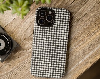 Houndstooth iPhone Case: Dual Layer Protective Phone Cover
