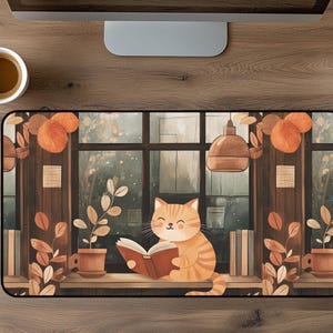Kawaii Desk Mat, Anime Mouse Pad Cat, Extended Mouse Pad, Large mouse pad , Desk Accessories, Cute desk decor, Gift Ideas