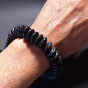 5.5" 14mm Natural Black Lava Abacus Beads  - FACTORY DIRECT WHOLESALE Price