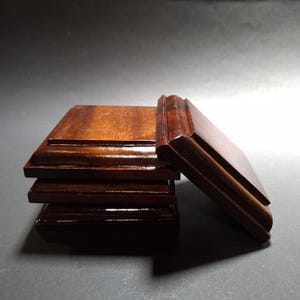 Brazilian Solid Hard Wood Display Base 2 3/4&quot;, Factory Direct Wholesale Pricing.