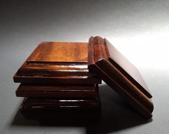 Brazilian Solid Hard Wood Display Base 2 3/4", Factory Direct Wholesale Pricing.