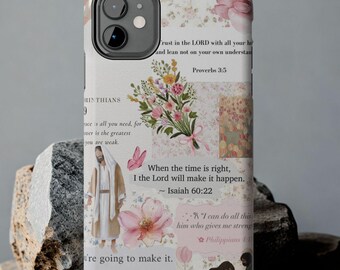 Religious Phone Case, Phone Cover, Catholic Phone Case, gift for her, Trendy Phone Case, Cell Phone Case, boho phone case, Bible verse