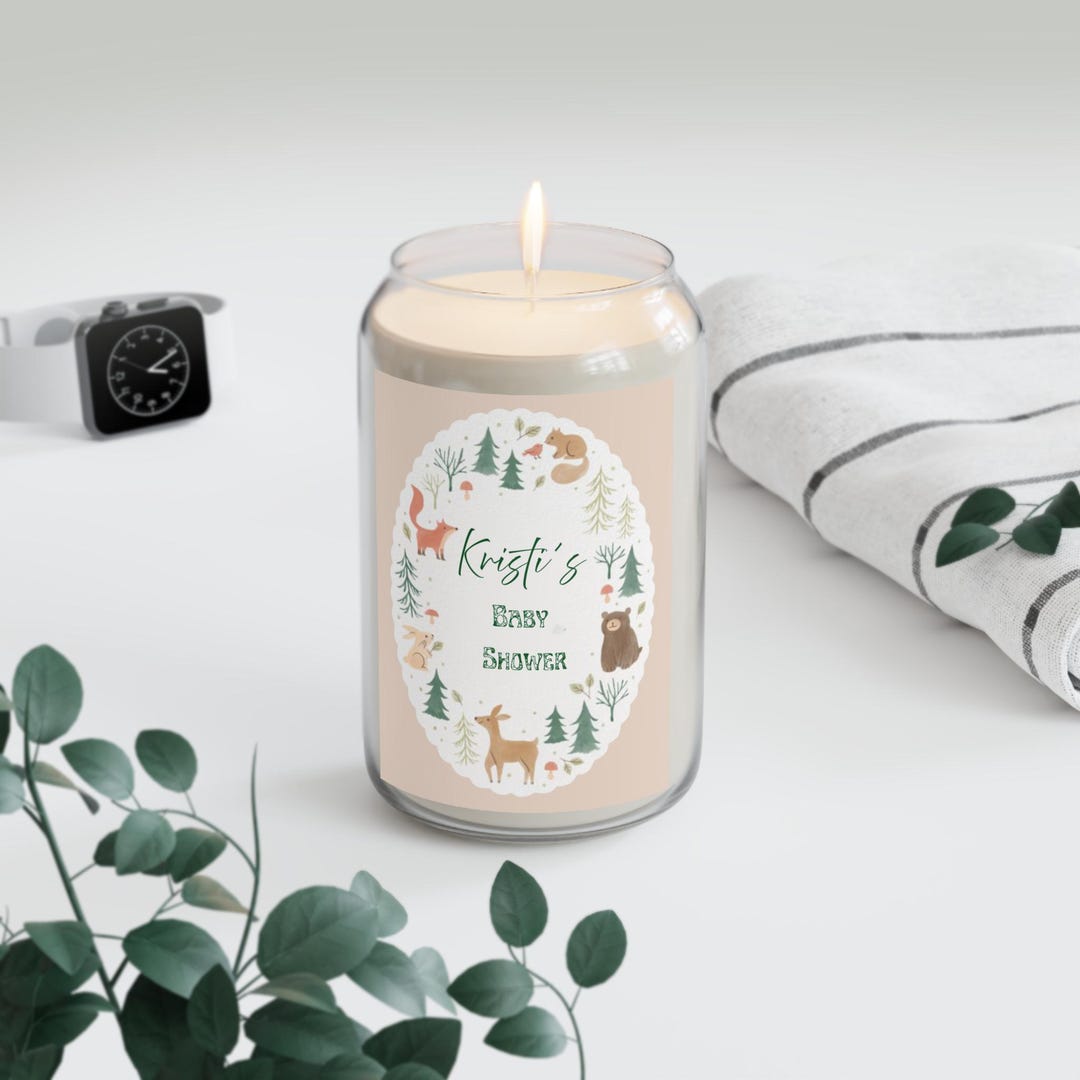 Personalized Baby Shower Candle | Custom Scented Soy Candle - Etsy