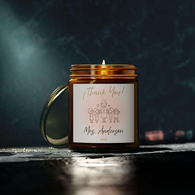 Personalized Teacher Appreciation Candle | Scented Soy Wax Thank You ...