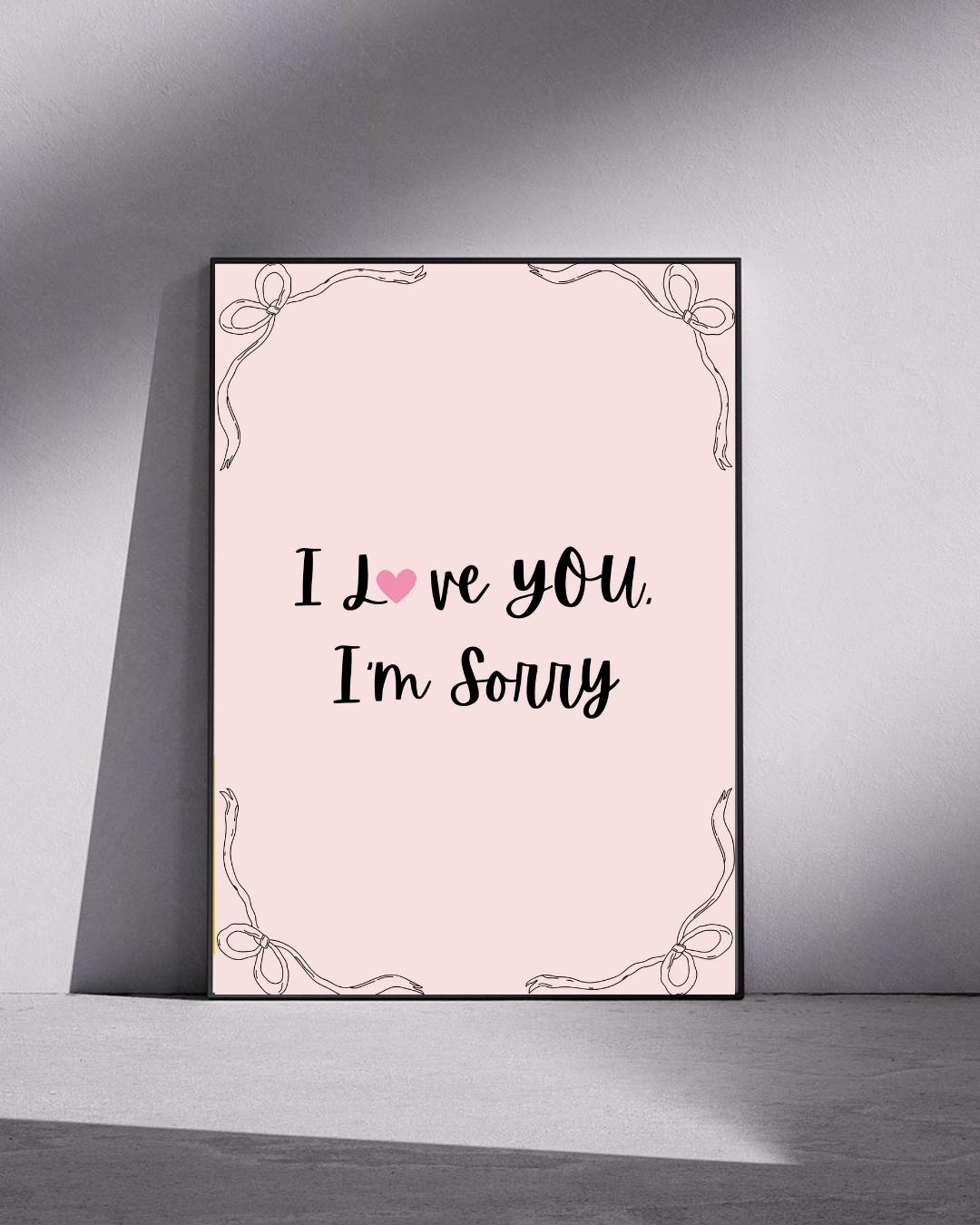 Gracie Abrams 'I Love You I'm Sorry' Print | Indie Music Poster