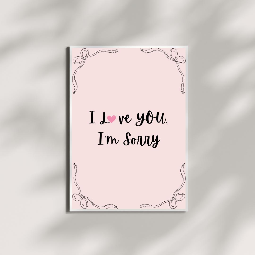 Gracie Abrams 'I Love You I'm Sorry' Print | Indie Music Poster