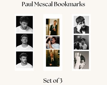 Set de marcapáginas de Paul Mescal: regalo para cinéfilos (descarga digital)