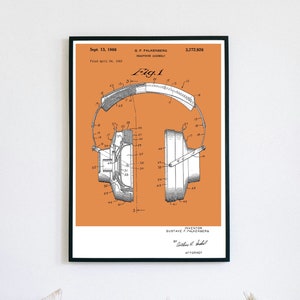 May include: A black and white line drawing of a headphone assembly patent, showing a cutaway view of the headphones. The patent is dated September 13, 1966, and the inventor is Gustave F. Falkenberg. The patent number is 3,272,926.