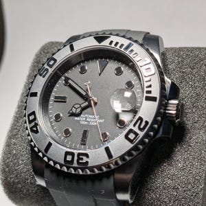 カスタムブラックセイコーモッドウォッチ：ステンレススチール