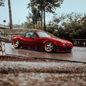 Custom Bunny Style Body Kit for Mazda MX-5 NA MK1 Overfenders, Lip, Ducktail