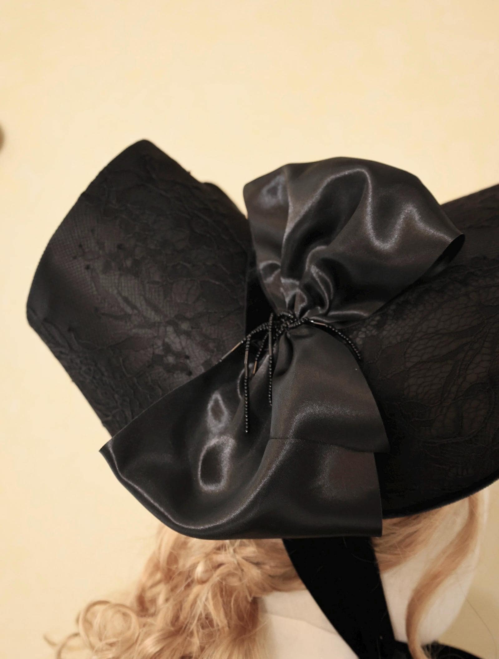 Poke Bonnet Hat Romantic Era 1830 Post Regency Lace and Velvet