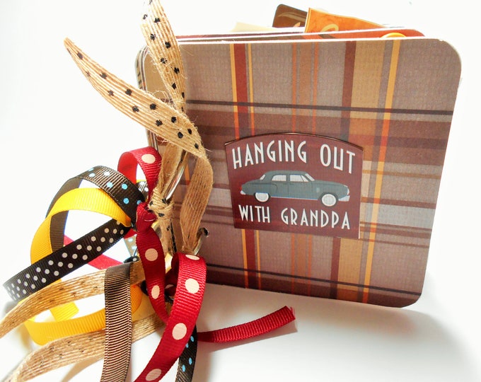 Grandpa Mini Scrapbook Album, Grandpa Mini Album, Grandpa Brag Book