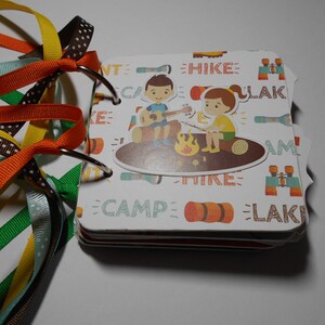 Camping Mini Album, Camping Scrapbook, Chipboard Album, Premade Album, 4x4, Photo Album, Vacation