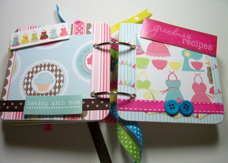 Baking a Cake Mini Scrapbook Album cake mini album Baking Etsy