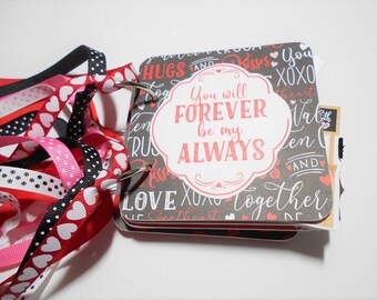 Valentine Mini Album, Love Mini Album, Valentines Day, Valentines Day Brag Book, Photo Album, Memory Book, Premade Album, Love Album, 4x4