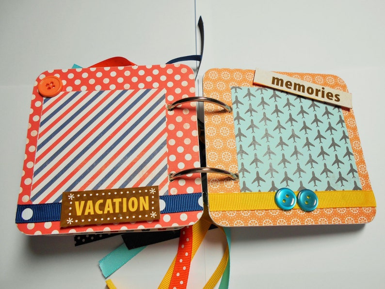 Vacation Mini Scrapbook Album Vacation Scrapbook Album Etsy