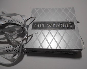 Wedding Mini Album, Premade, Memory Book, Scrapbook, Wedding Gift, Wedding Album, Chipboard Album, 5x5, Photo Album, Wedding