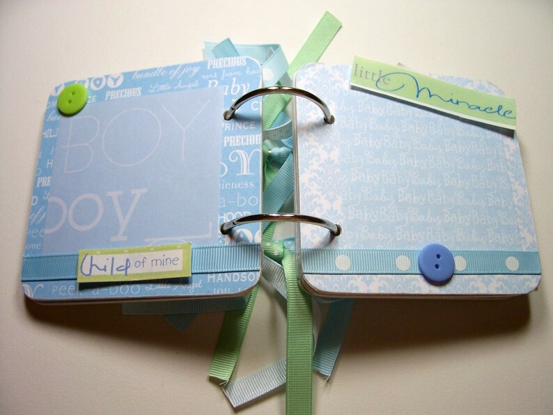 Baby Boy Mini Album Baby Boy Album Baby Boy Gift New Baby Etsy
