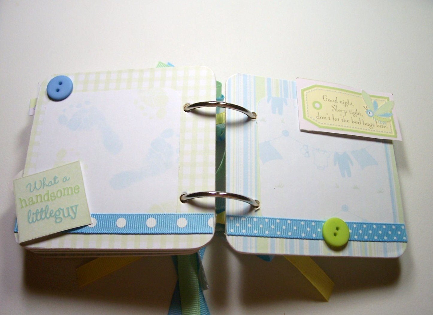 Baby Boy Mini Album, Baby Boy Album, Baby Boy Gift, New Baby Boy, Chipboard Album, 4x4, Premade