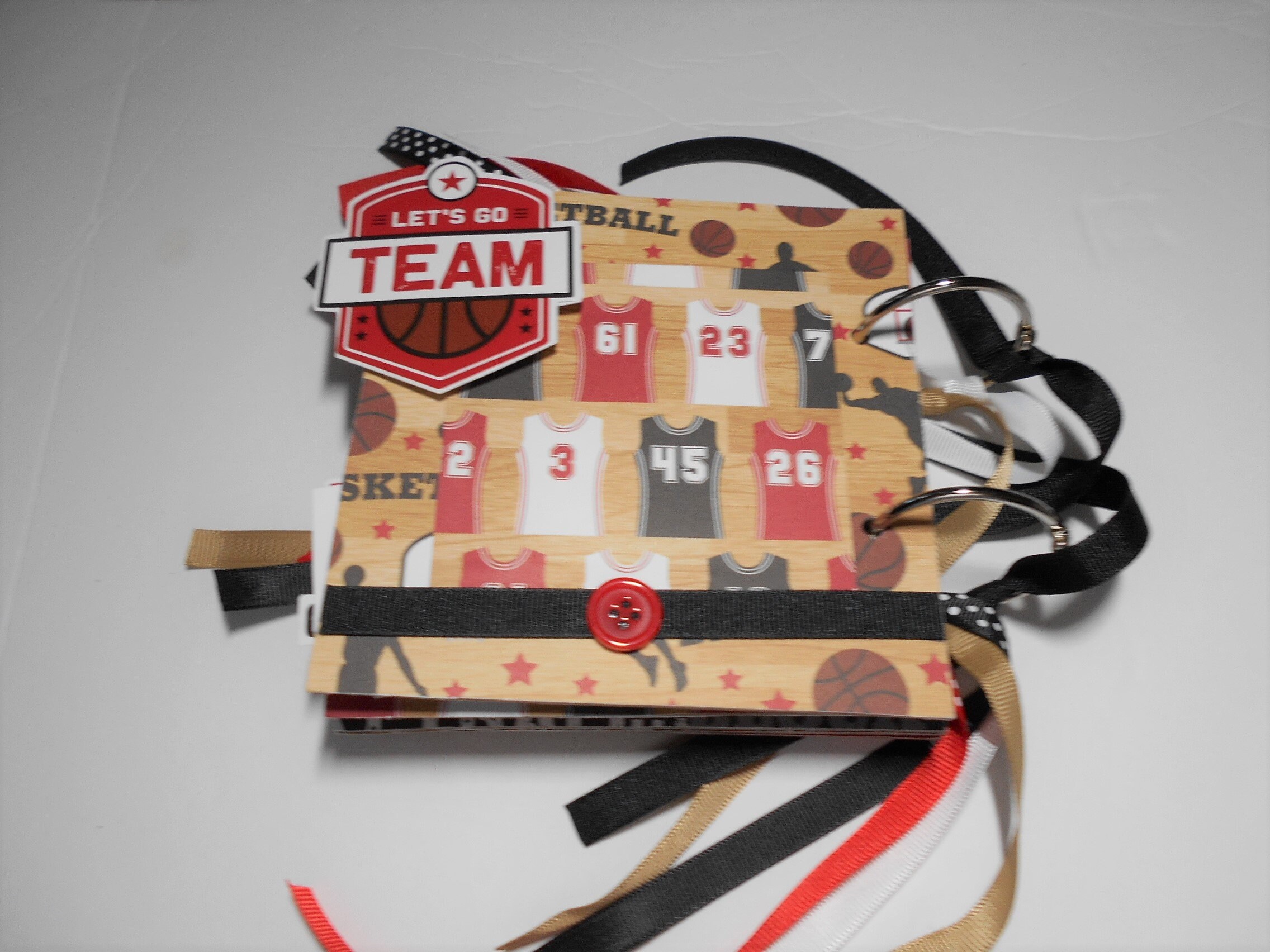 Basketball mini scrapbook album kit - www.anamikakhanna.in