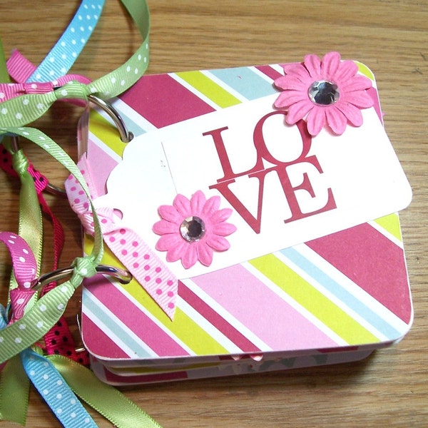 LOVE Mini Album Chipboard ScrapbookSALE