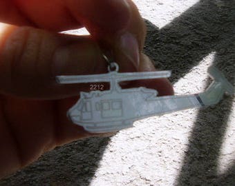 sterling silver Helicopter pendant, air, fly, pilot, aircraft, flights, co-pilot, army, military, tourism, rescue, lifeguard
